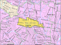 Census Bureau map of Waldwick, New Jerseyx