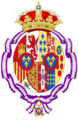 Coat of arms of Maria Mercedes of Bourbon-Two Sicilies, Countess of Barcelona after her husband renounce as Pretender to the Spanish Throne (1977-1988)