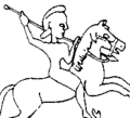 Cyrus I on horseback, seal