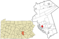 Dauphin County Pennsylvania incorporated and unincorporated areas Progress highlighted
