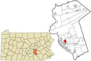 Location in Dauphin County and state of Pennsylvania