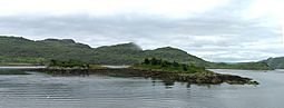 Eilean Fraoich photographed from the PS Waverley.