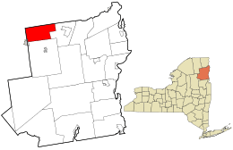 Location in Essex County and the state of New York