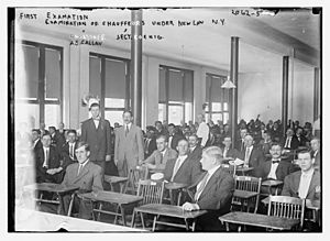 First examination of chauffers under new law, N.Y., A.S. Callan Secy. Enig. LCCN2014688389