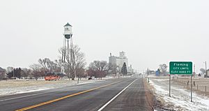 Entering Fleming from the west.