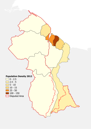 Guyana population density