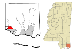 Location of Gulf Hills, Mississippi