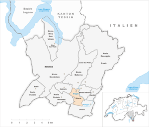 Karte Gemeinde Balerna 2013