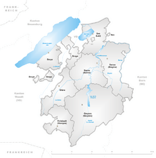 Karte Kanton Freiburg Bezirke