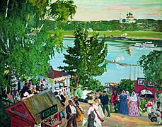 Kustodiev promenade Volga