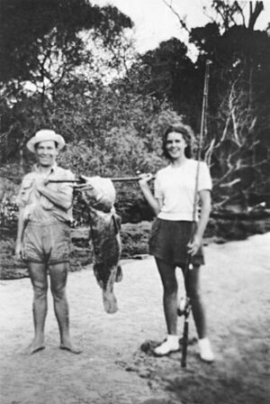 Large Rock Cod caught at the White Patch, Bribie Island, 1936 (8258887043)