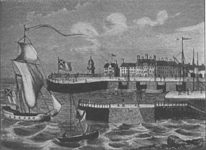 Leith Harbour as extended by Robert Mylne, the King's Master Mason, in 1685