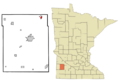 Lyon County Minnesota Incorporated and Unincorporated areas Cottonwood Highlighted