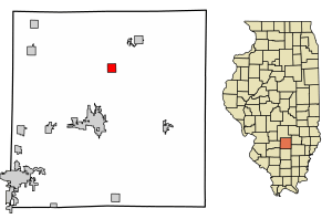 Location of Alma in Marion County, Illinois.