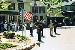 Memorial Day ceremony 1990 Chester Connecticut