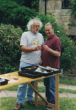 Mick Aston and Tony Robinson, Waltham Fields, 2000