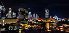 Night view of South Brisbane