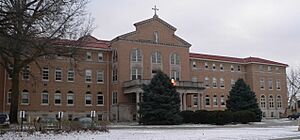 Omaha Notre Dame center and W