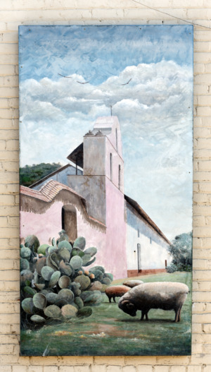 Painting at La Purisima Mission, Lompoc, California LCCN2013632161