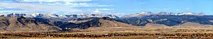 Panorama of Buffalo, Wyoming at the base of the Bighorn Mountains