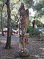 Papua New Guinea Sculpture Garden at Stanford University, front side of giant stool 1