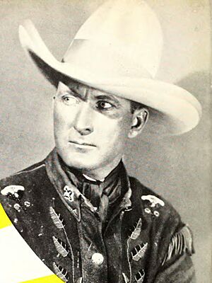 Portrait from Tim McCoy ad in Motion Picture News (weekly, July 3, 1926 to August 28, 1926) (page 464 crop) (cropped)