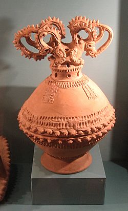 Pre-Columbian incense burner, Costa Rica (Carlos Museum)