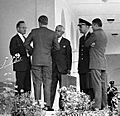 President Kennedy with advisors after EXCOMM meeting, 29 October 1962 crop