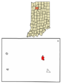 Pulaski County Indiana Incorporated and Unincorporated areas Winamac Highlighted 1884734