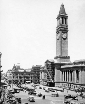 Queensland State Archives 49 King George Square and Brisbane City Hall Adelaide Street Brisbane October 1930