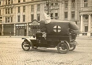 Red Cross Ambulance during Irish Civil War