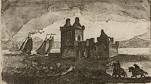 Rosyth Castle, Fife, where Oliver Cromwell's mother was born
