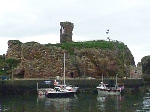 Ruins of Dunbar Castle, East Lothian Scotland