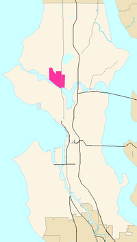 Fremont's location in Seattle