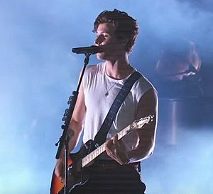 Shawn Mendes Performs "In My Blood" MTV VMAs in 2018 Part 4 (cropped)