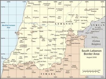 South lebanon map