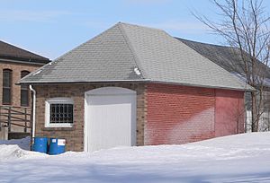 St. Leonard's (Madison, Nebraska) garage from SW 1