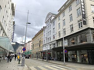 Strandgaten sett fra Fortunen, Bergen
