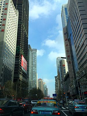 Street view on Renmin Road, Dalian