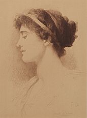 Study of a Head - Sir Frank Bernard Dicksee - ABDAG005963