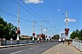 Szeged, Hungary. Suspended bridge