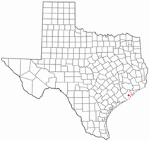 Location of Danbury, Texas