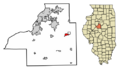 Tazewell County Illinois Incorporated and Unincorporated areas Mackinaw Highlighted