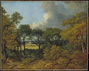 Thomas Gainsborough - Wooded Landscape with a Peasant Resting - Google Art Project