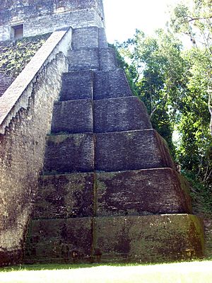 Tikal Temple V northwest corner 1