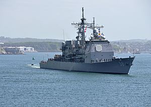 USS Philippine Sea in Plymouth Sound