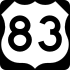 U.S. Route 83 marker