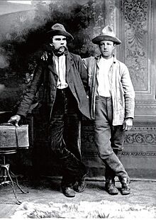 Verlaine et Rimbaud à Bruxelles en 1873 - Photomontage