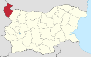 Location of Vidin Province in Bulgaria