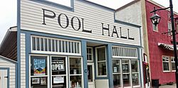 Pool hall and barbershop